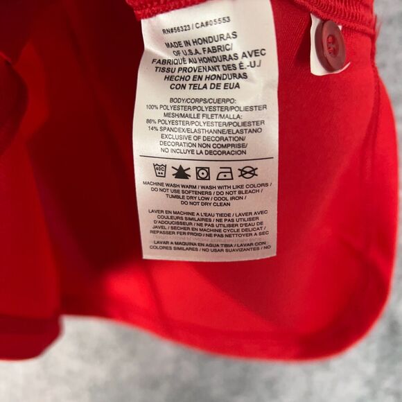 Nike Womens Jersey Extra Small Red White Softball Button Short Sleeve Black NWT - Picture 5 of 8